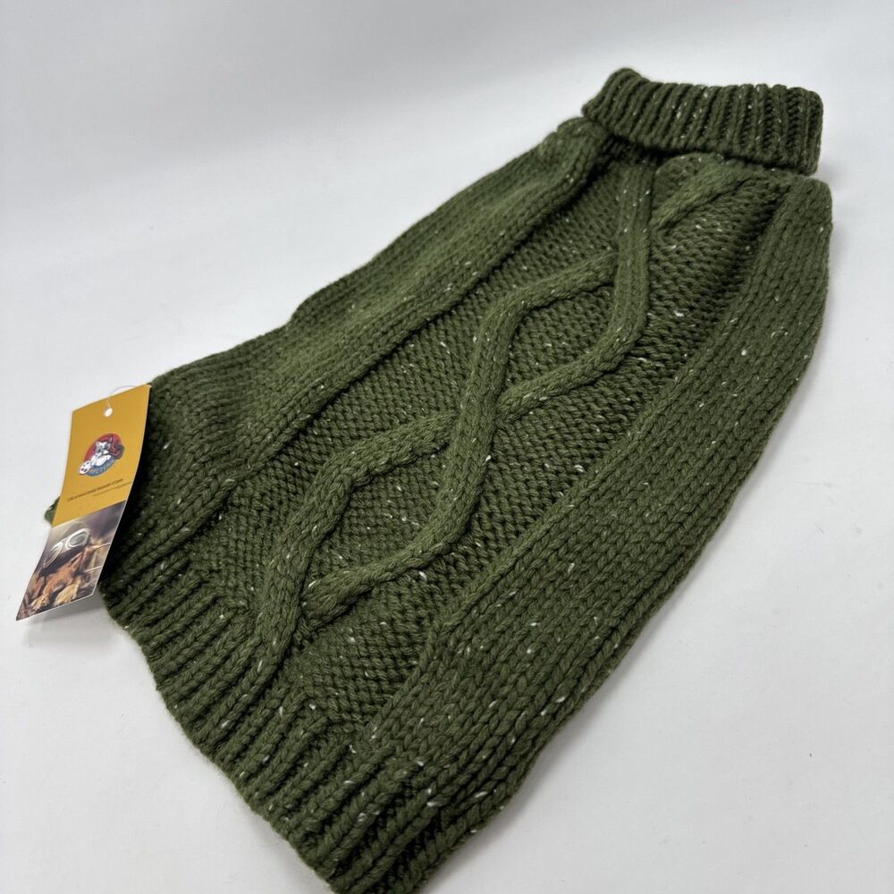 Green Knit Apetian Dog Sweater Cold Weather Coats Winter Dog Knitwear Clothing